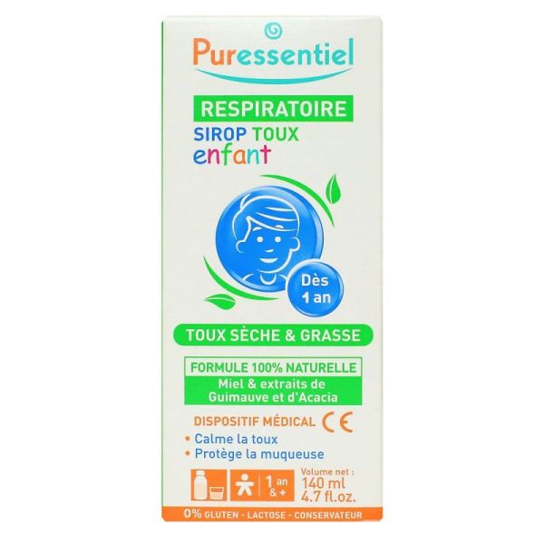 Puressentiel Respiratoire Sirop Toux sèche & grasse Enfant