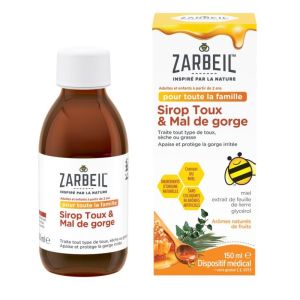 Zarbeil Sirop toux & Mal de gorge 150mL