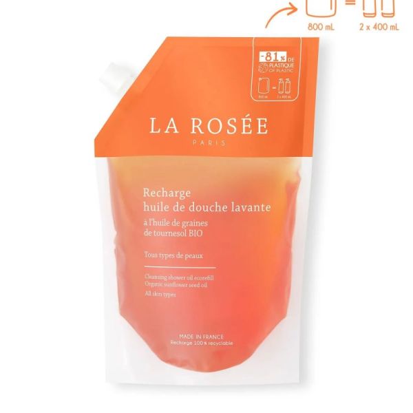 La Rosée Eco recharge Huile de Douche 800ml