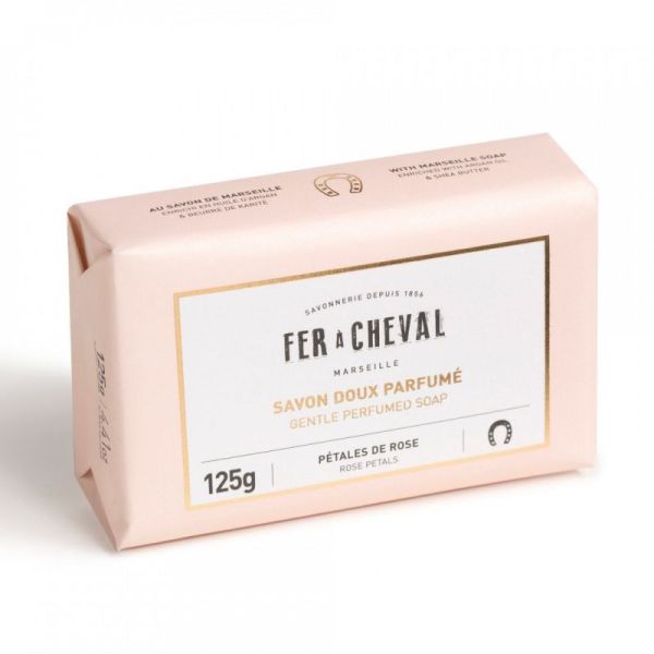 Savon Doux Parfumé Pétales de Rose 125g