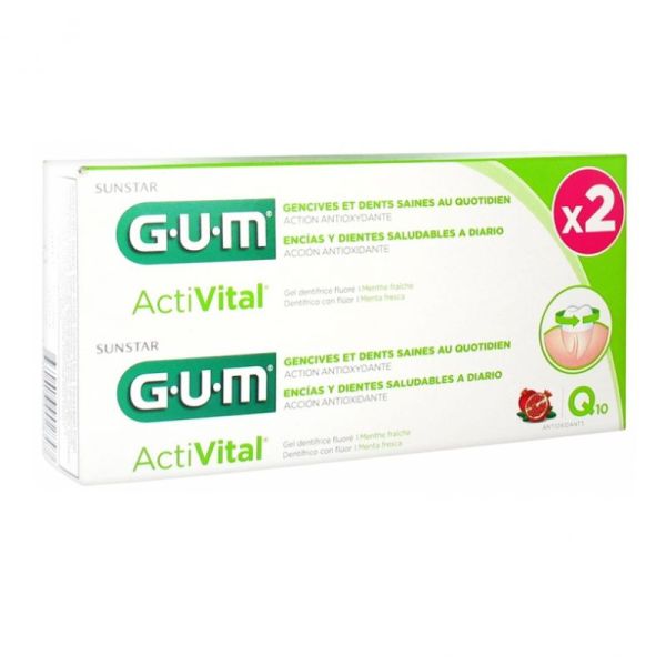 Gum Activital Gel Dentifrice 75mlx2