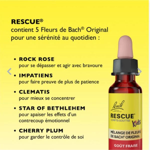 Rescue Fleurs de Bach Kids fraise 10ml